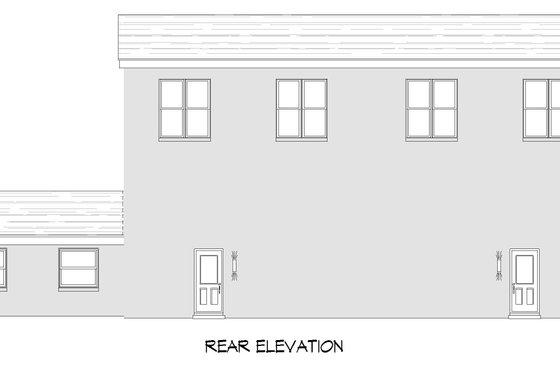 Exterior - Rear Elevation for Contemporary House Plan #932-151 - 3 bed, 2 bath