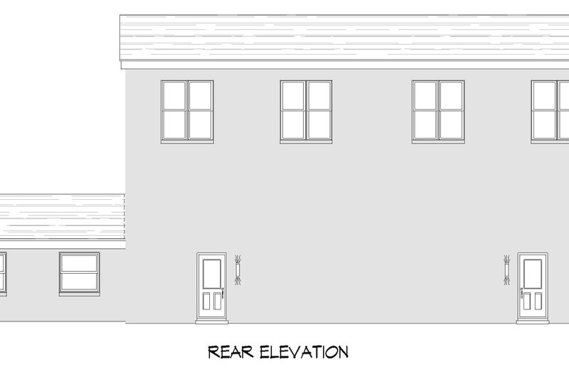 Home Plan - Exterior - Rear Elevation for Contemporary House Plan #932-151 - 3 bed, 2 bath