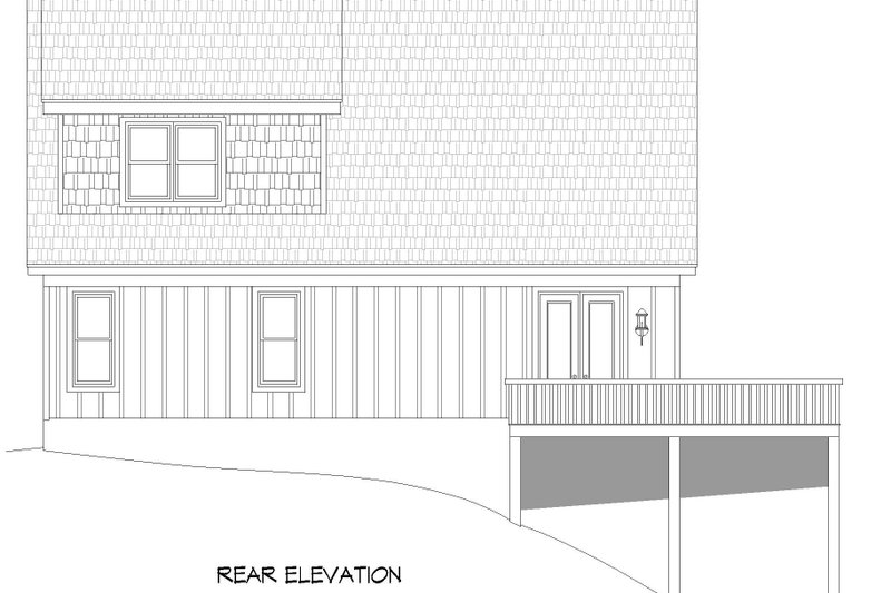 Architectural House Design - Exterior - Rear Elevation for Southern House Plan #932-863 - 3 bed, 3.5 bath