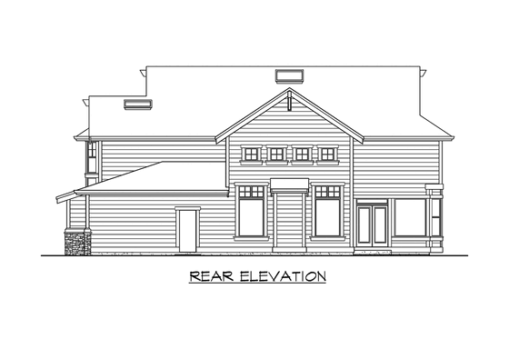 Exterior - Other Elevation 2 for Craftsman House Plan #132-145 - 3 bed, 2.5 bath