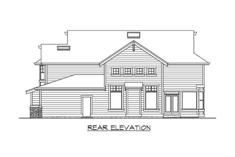 Dream House Plan - Exterior - Other Elevation 2 for Craftsman House Plan #132-145 - 3 bed, 2.5 bath