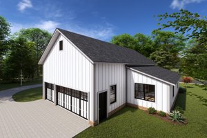 Exterior - Rear Elevation for Barndominium House Plan #513-2225 - 3 bed, 2 bath