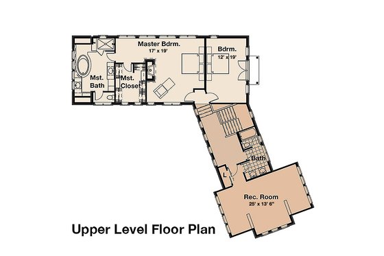 Floor Plan - Upper Floor for Craftsman House Plan #908-1 - 4 bed, 4.5 bath