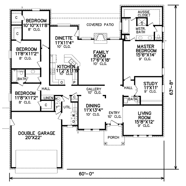 Traditional Floor Plan - Main Floor Plan #65-263