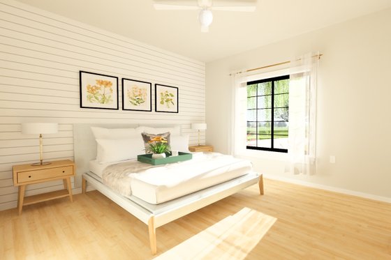 Interior - Master Bedroom for Farmhouse House Plan #126-271 - 3 bed, 2 bath