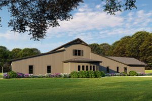 Exterior - Rear Elevation for Barndominium House Plan #923-114 - 5 bed, 3.5 bath