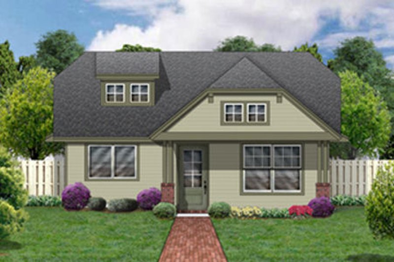House Blueprint - Cottage Exterior - Front Elevation Plan #84-446