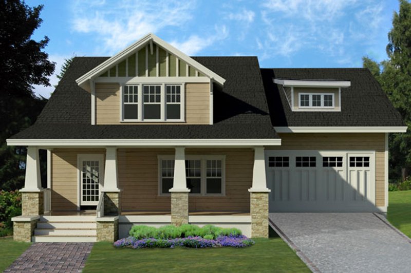 House Blueprint - 2200 square foot craftsman/bungalow with master downstairs