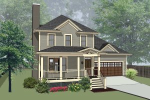 Southern Exterior - Front Elevation Plan #79-168
