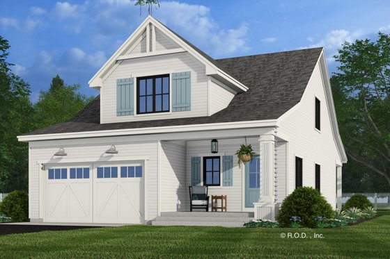 Exterior - Front Elevation 4 for Farmhouse House Plan #51-1285 - 3 bed, 3.5 bath
