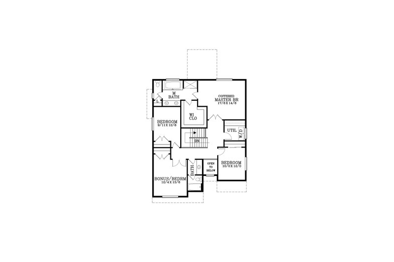 Dream House Plan - Floor Plan - Upper Floor for Craftsman House Plan #53-675 - 5 bed, 3 bath