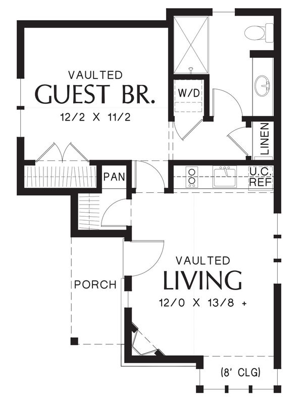 Architectural House Design - Cottage Floor Plan - Main Floor Plan #48-645