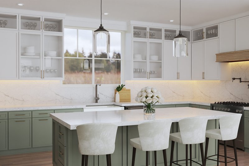 Architectural House Design - Interior - Kitchen for Farmhouse House Plan #119-445 - 3 bed, 2.5 bath