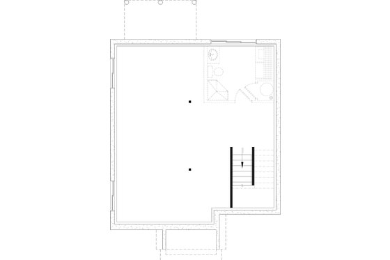 Floor Plan - Lower Floor for Traditional House Plan #23-739 - 3 bed, 2 bath