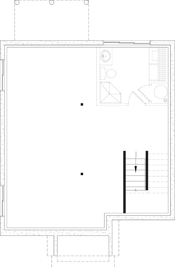 Home Plan - Floor Plan - Lower Floor for Traditional House Plan #23-739 - 3 bed, 2 bath