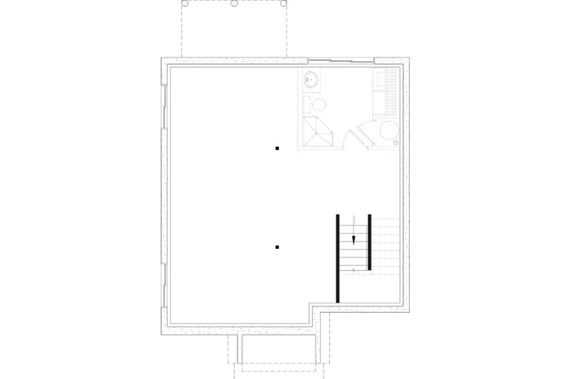 Home Plan - Floor Plan - Lower Floor for Traditional House Plan #23-739 - 3 bed, 2 bath