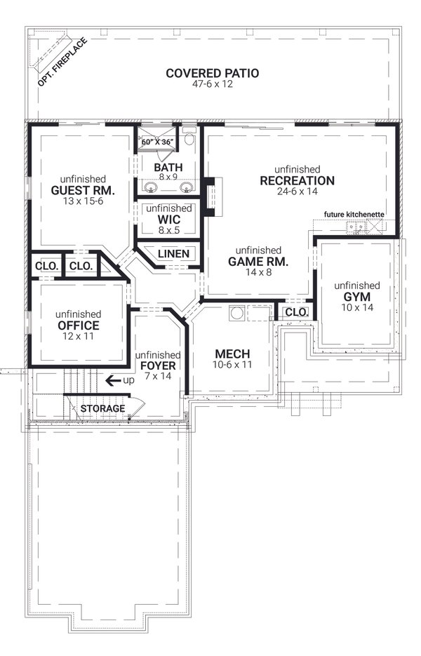 Architectural House Design - Optional Basement