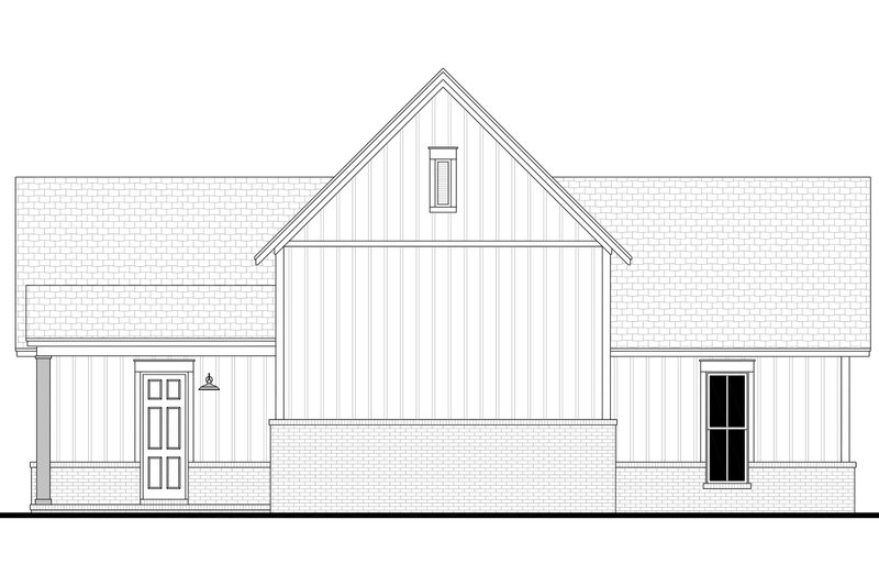 House Blueprint - Exterior - Rear Elevation for Farmhouse House Plan #430-431, 0 bath