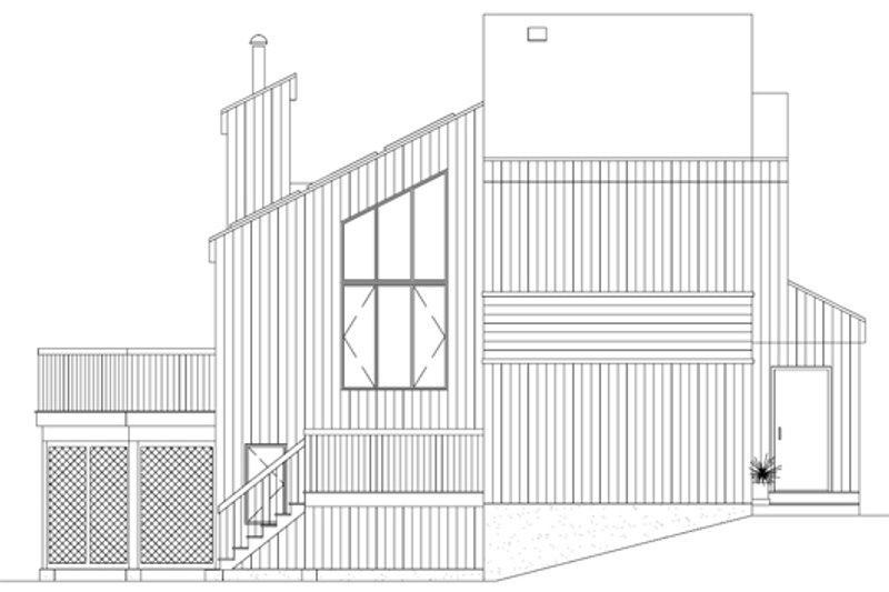 Home Plan - Exterior - Other Elevation 2 for Modern House Plan #25-2288 - 4 bed, 2 bath