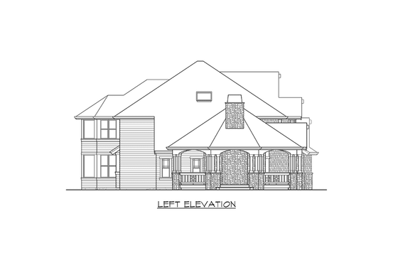 Exterior - Other Elevation 2 for Craftsman House Plan #132-162 - 4 bed, 3.5 bath