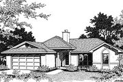 Mediterranean Style House Plan - 3 Beds 2 Baths 1243 Sq/Ft Plan #14-148 