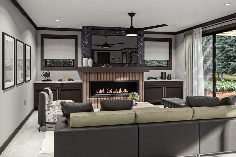 House Design - Interior - Family Room for Modern House Plan #455-296 - 3 bed, 2 bath