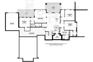 Floor Plan - Lower Floor for Cottage House Plan #928-336 - 5 bed, 4 bath
