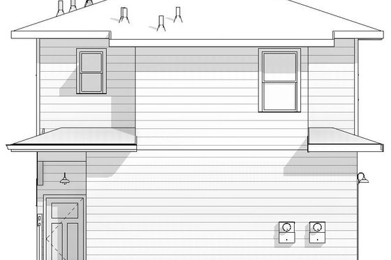 Exterior - Other Elevation 2 for Prairie House Plan #895-129 - 1 bed, 1 bath