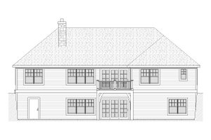 Exterior - Rear Elevation for Traditional House Plan #901-46 - 4 bed, 3.5 bath