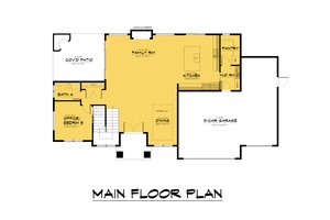 Floor Plan - Main Floor for Contemporary House Plan #1066-172 - 5 bed, 3.5 bath
