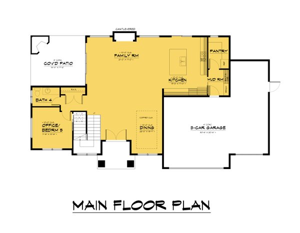 House Design - Contemporary Floor Plan - Main Floor Plan #1066-172