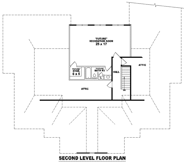 Southern Floor Plan - Upper Floor Plan #81-1346