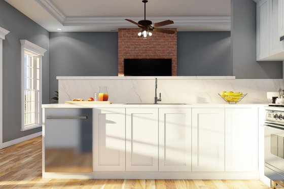 Interior - Kitchen 1 for Traditional House Plan #17-2511 - 4 bed, 2 bath