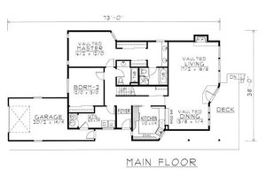 Floor Plan - Main Floor for Bungalow House Plan #112-141 - 3 bed, 3 bath