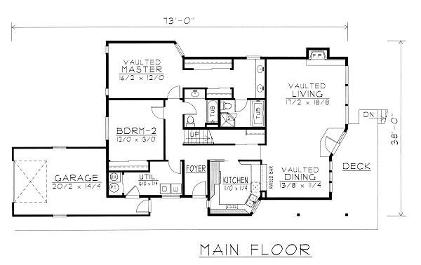 Bungalow Floor Plan - Main Floor Plan #112-141