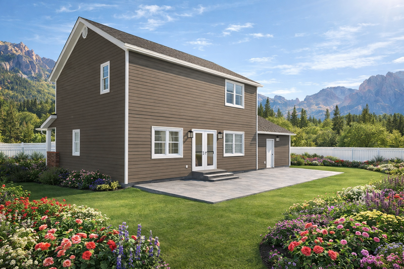 House Blueprint - Exterior - Rear Elevation 2 for Traditional House Plan #1060-440 - 3 bed, 2.5 bath