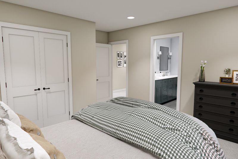 Architectural House Design - Interior - Bedroom 3 for Bungalow House Plan #51-1364 - 4 bed, 3.5 bath