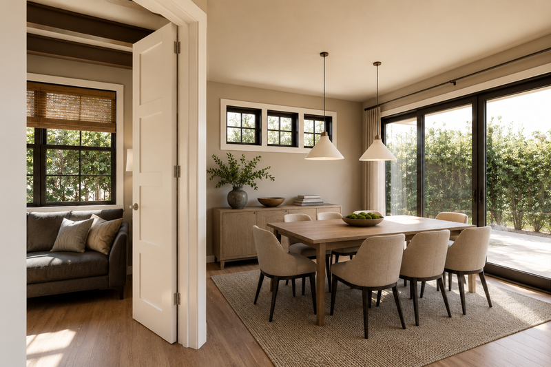 Architectural House Design - Interior - Dining Room for Farmhouse House Plan #48-1226 - 2 bed, 2 bath