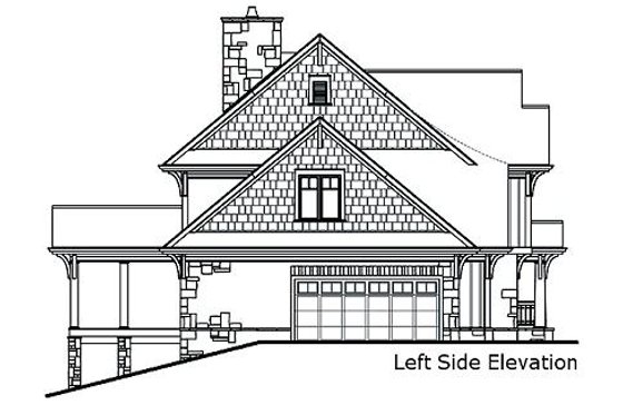 Exterior - Other Elevation for Craftsman House Plan #71-145 - 4 bed, 2.5 bath