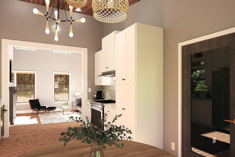 Dream House Plan - Interior - Dining Room for Modern House Plan #44-295 - 2 bed, 1 bath