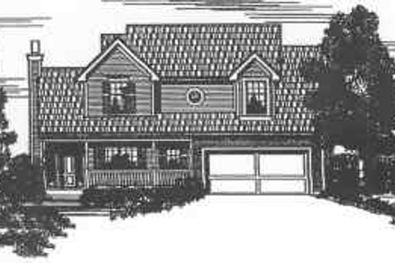 Exterior - Front Elevation for Traditional House Plan #6-146 - 3 bed, 2.5 bath