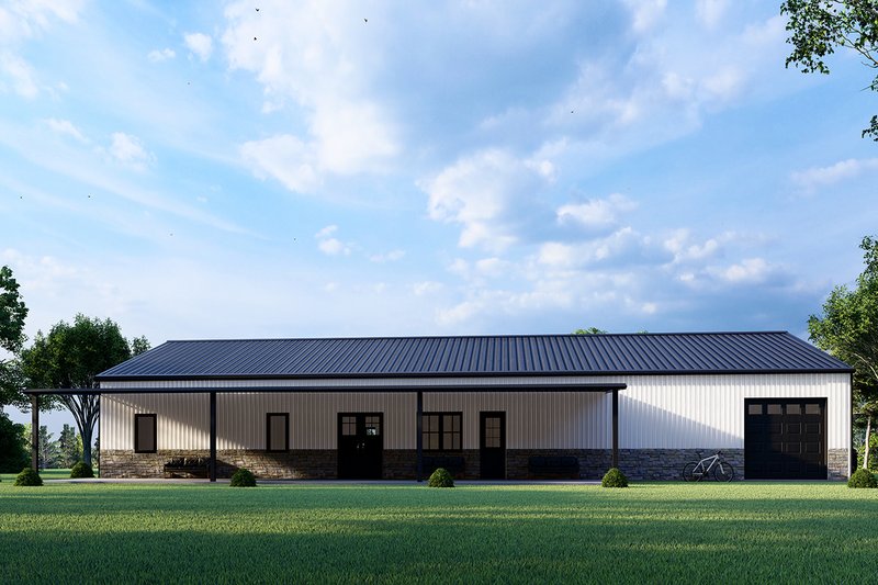 Home Plan - Exterior - Other Elevation 3 for Barndominium House Plan #1107-9 - 4 bed, 3 bath