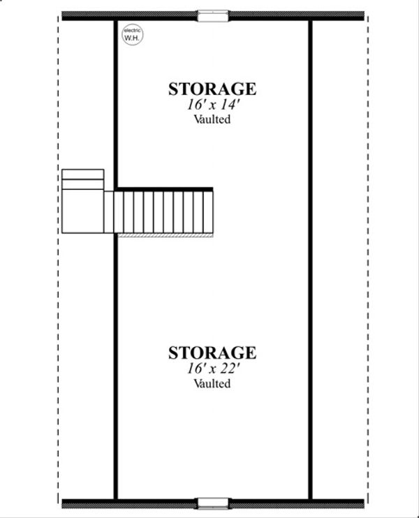 Traditional Floor Plan - Upper Floor Plan #63-331