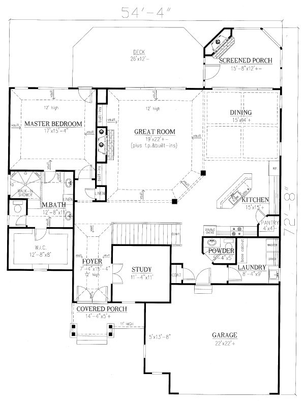 House Plan Design - Cottage Floor Plan - Main Floor Plan #437-107