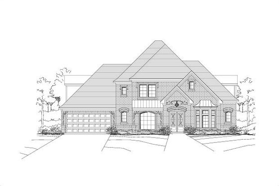 Exterior - Front Elevation 6 for Traditional House Plan #411-108 - 4 bed, 3.5 bath