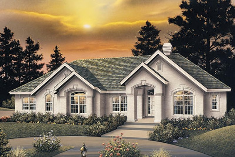 Home Plan - Traditional Exterior - Front Elevation Plan #57-277