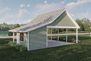 Exterior - Rear Elevation for Modern House Plan #455-579, 0 bath