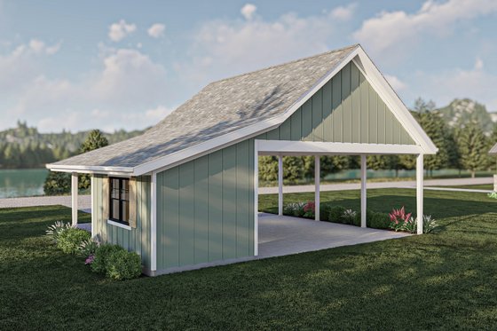 Exterior - Rear Elevation for Modern House Plan #455-579, 0 bath