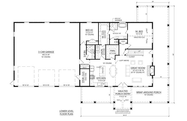 House Plan Design - Barndominium Floor Plan - Main Floor Plan #1074-126