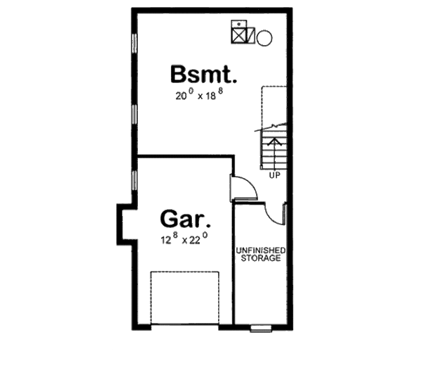 Architectural House Design - Traditional Floor Plan - Lower Floor Plan #20-432